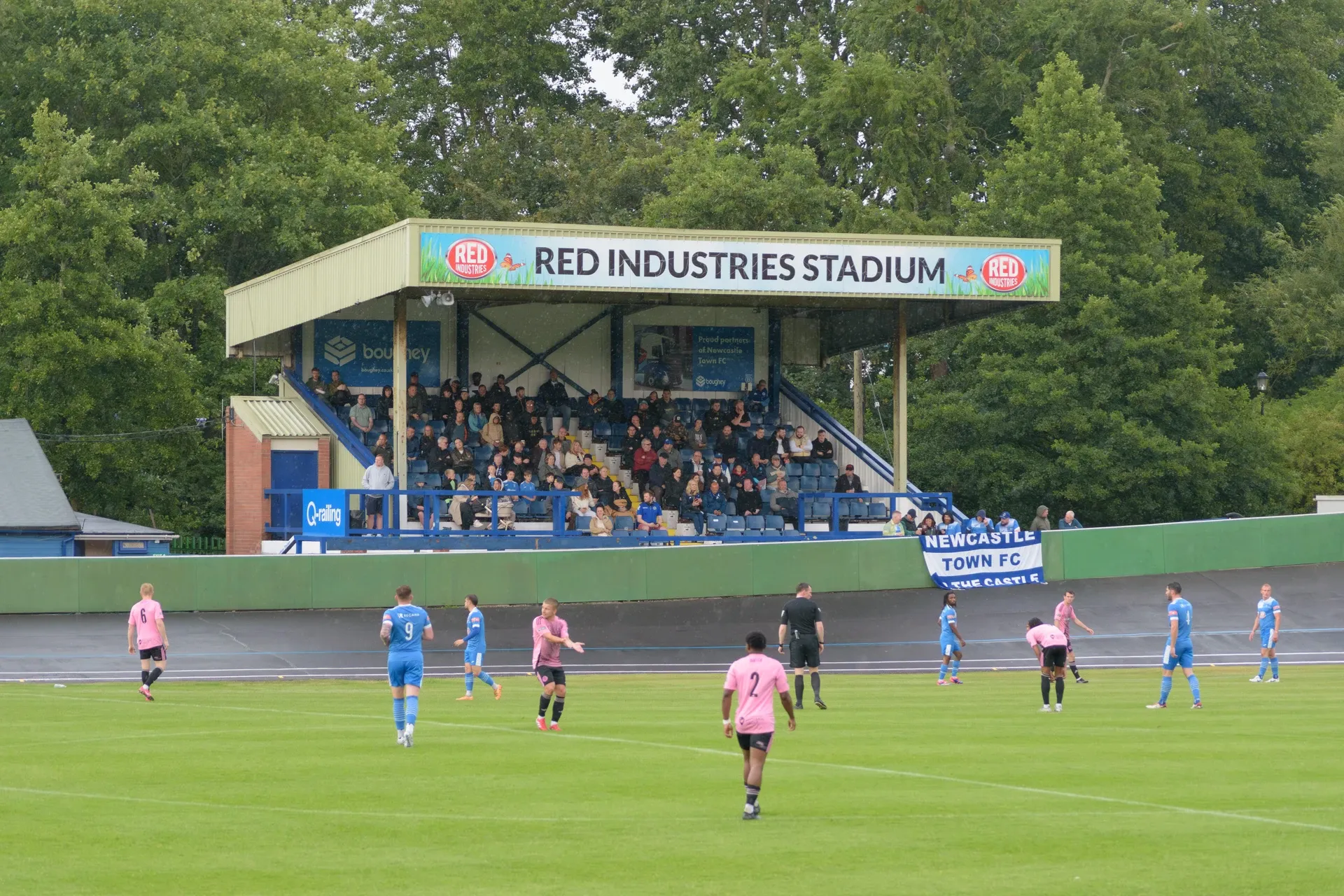 Red Industries Lyme Valley Stadium, home of Newcastle Town
