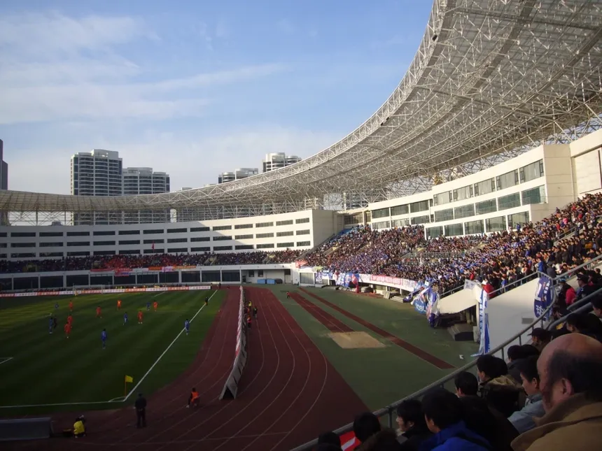 Yuanshen Sports Centre Stadium, home of Shanghai Port FC