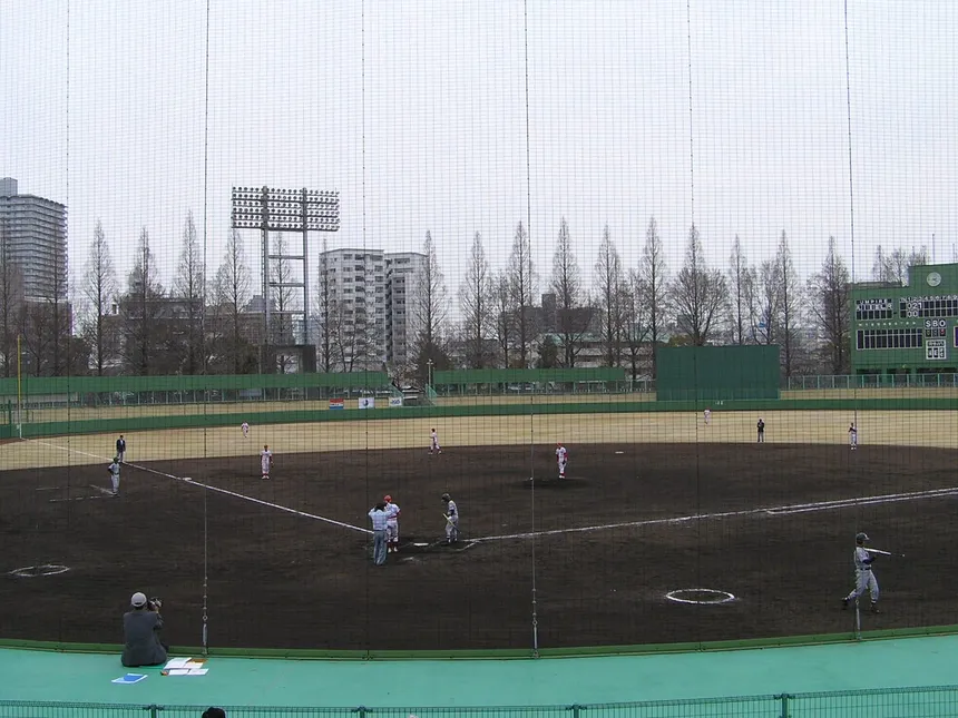 Okayama Prefectural General Ground Auxiliary Athletics Stadium, home of Mitsubishi Motors Mizushima FC
