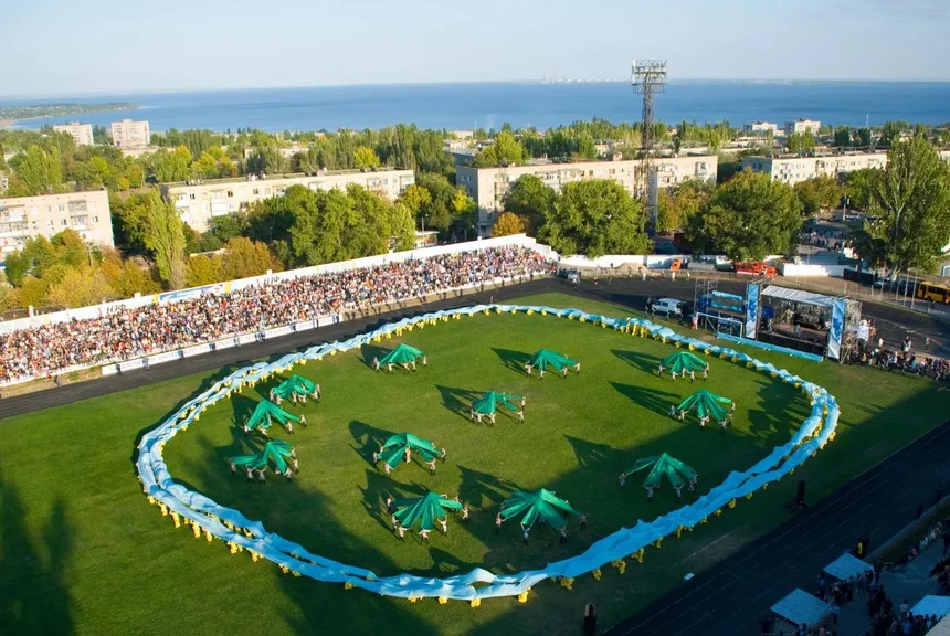 Stadion Elektrometalurh-NFZ, home of Nikopol